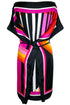 Amanda "CH Logo III/Parallel Lines III" Silk Scarf Tunic